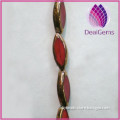 Fashion copper-plated red marquise gem glass for diy jewelry Components